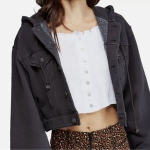 FREE PEOPLE Dreamer Hooded Crop Jacket